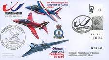 PAF13-10T2 FDC ROYAUME-UNI "RAF Waddington / Avion BAe HAWK - RED ARROWS" 2013