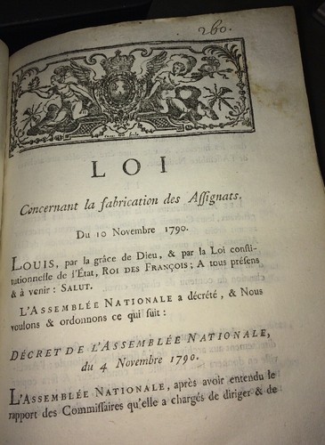 Fabrication des assignats - fabrication,
