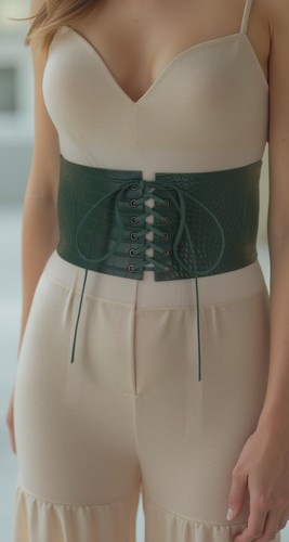 Femme large vert - large, cravate