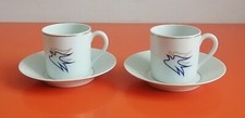 TASSE ANCIEN X2 SOUCOUPE EN PORCELAINE DE LIMOGES CH FIELD HAVILAND DÉCOR OISEAU