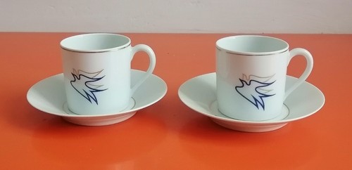 Tasse ancien soucoupe - tasse, x2