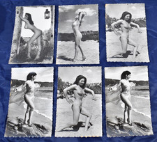LOT DE 6 PHOTOGRAPHIES ARGENTIQUES EROTISME FEMME NUE 14 x 9 cm EROTICA VINTAGE
