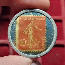 #111-1 ~ France Timbre monnaie Semeuse 10 cents rouge - Crédit Lyonnais