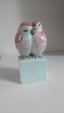 ART DECO CRAQUELE OISEAUX 1930 FAIENCE