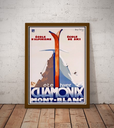 Affiche poster ski - affiche-poster, chamonix