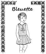 PATRON POUPEE BLEUETTE  - Trousseau - Combinaison brodée 1931 - Semaine su (819)