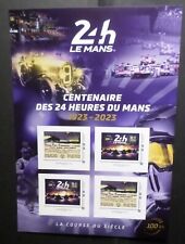 FRANCE 2023 COLLECTOR 4 timbres 100 ANS COURSE AUTOMOBILES 24h LE MANS neuf**