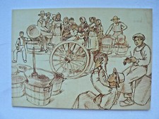 CP 2 Paul Sibra Peintre Languedoc Vin Vendanges Vendangeurs Musique Loubatières