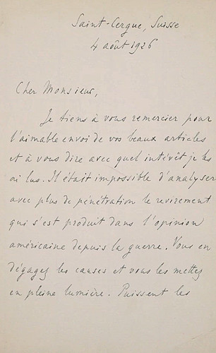 Henri bergson lettre - -,