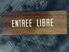 Ancienne plaque signalétique vintage hôtel bar restaurant