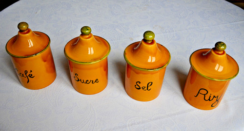 Série pots épices en - de,