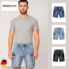 Shorts jeans style cargo avec fermeture à boutons et coupe stretch