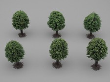 6 arbres boules sur pied hauteur 4 cm
