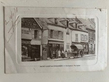 CPA   Saint juste en chaussée comptoir parisien charrette à bras