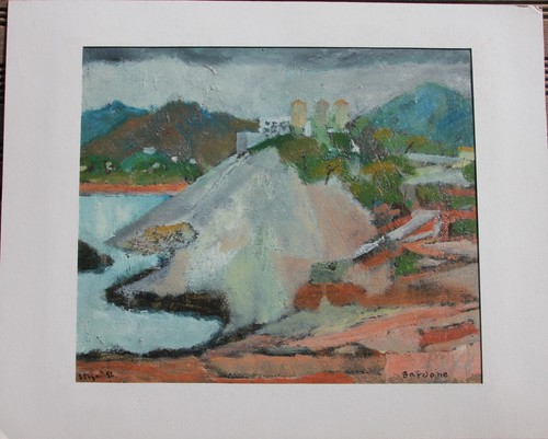 Guy bardone huile sur carton - guy,