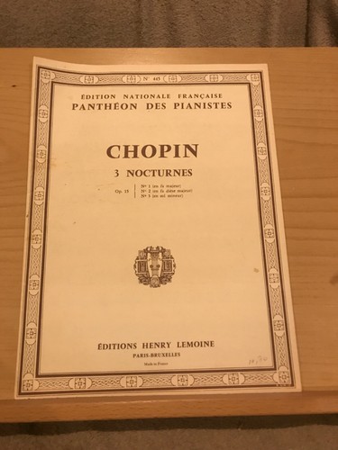 Chopin trois nocturnes pour - chopin,