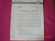 ANCIEN  BULLETINN  INFORMATION    MASSEY  FERGUSON   FREINS  GIRLING MF 122-130