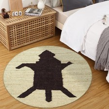 Main Tissé Tapis Rond Jute