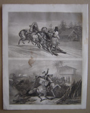 Belle gravure conquête de l'