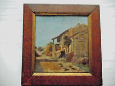 Tableau 19ème - Scène campagne Normande paysages animés (vers 1870)-