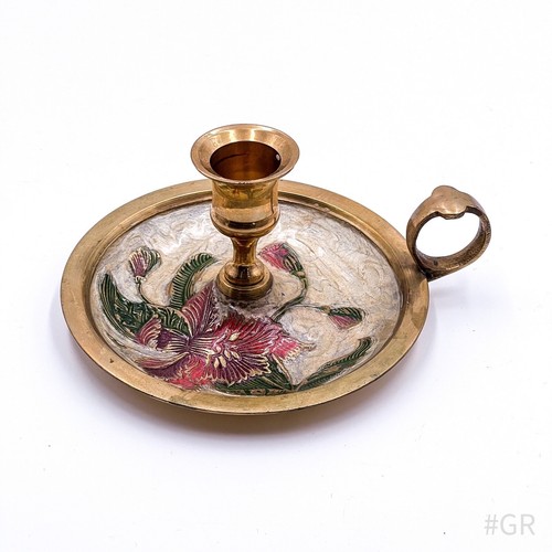 Vintage laiton porte bougie - vintage, en