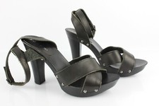 JONAK Sandales Escarpins Talons 11 cm Cuir noir T 39 Très bon état