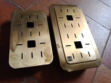 MASSIV MESSING - 2x Récipient acier+top ajouré laiton - Chauffe Plat à eau ?