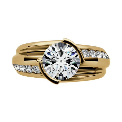 Bague diamant alliance - , or
