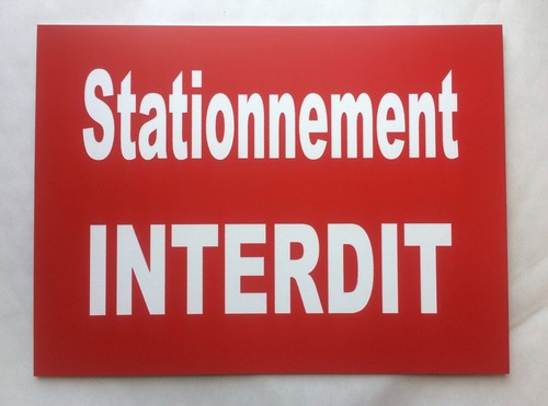 Plaque panneau stationnement - panneau, "stationnement