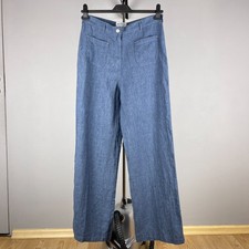 Pantalon lin bleu pour - pantalon,