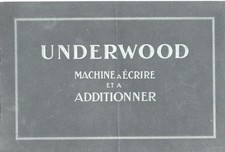 Underwood. Machine à Ecrire et à Additionner | COLLECTIF | Comme neuf