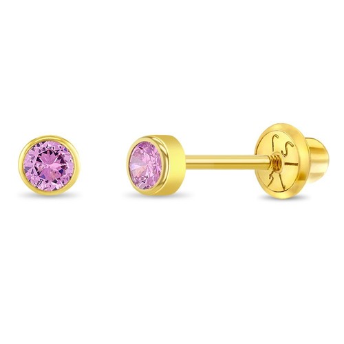 14k jaune 3mm - 3mm, chaton