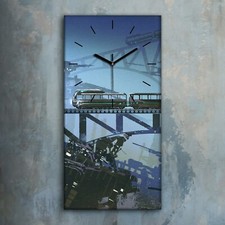 Horloge murale sur toile 30x60