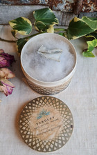 ANCIENNE BOITE POUDRE DE RIZ parfum publicitaire YARDLEY AVEC HOUPETTE DUVET