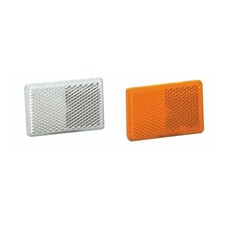 Catadioptre rectangulaire 105 x 48 mm orange 4 trous (Lot de 4 )