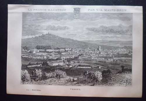 Gravure 1883 la france - 1883:,