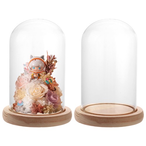 Cloche verre avec socle - en,