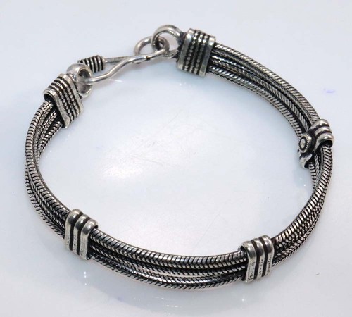 Bracelet plaqué argent style - plaqué,