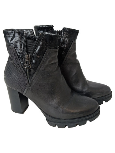 Mjus bottines femme noir cuir - mjus,