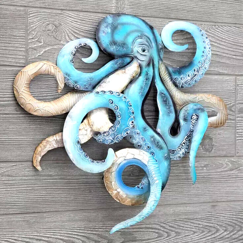 Deadly blue coral - coral, octopus