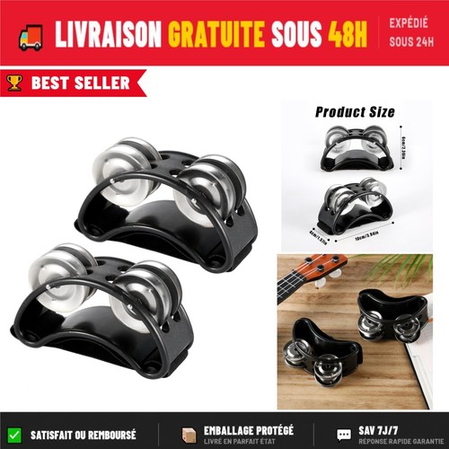 Tambourin pied 2pcs avec - tambourin,