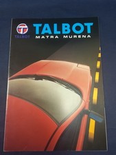 Brochure Catalogue MATRA MURENA TALBOT 1982