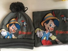 BONNET + TOUR DE COU ENFANT DISNEY PINOCCHIO NEUFS