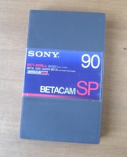 K7 vidéo Betacam SP grand format C90 -A peut-être été utilisée 1 fois pas testée