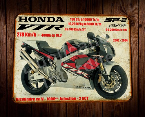 Plaque métal vintage - plaque, honda