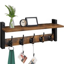 Porte-manteau mural avec étagère et crochets modernes pour vestiaire,