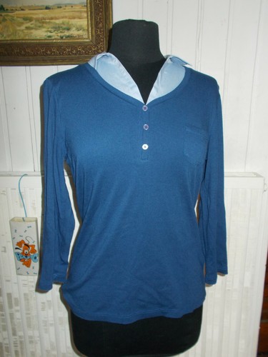 Top shirt manches 4 - t-shirt, col