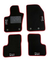 Set Tapis 500x Sport Moquette Bordure Rouge Antidérapant 4 Réparations