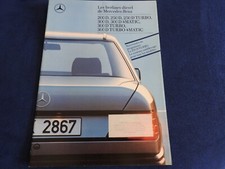 catalogue mercedes-benz berlines 200D / 250D / 300D / 300 D TURBO DIESEL  1989