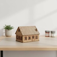 Maquette maison bois - en, 1:72